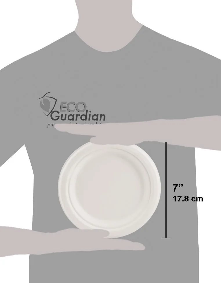 7" Round Fibre Compostable Plate - Image 3