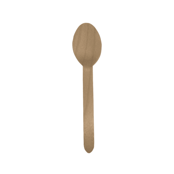 6.25" Wooden Spoon, Individually Wrapped, Compostable, Qty 100 - FSC 100% Certified, - Image 2