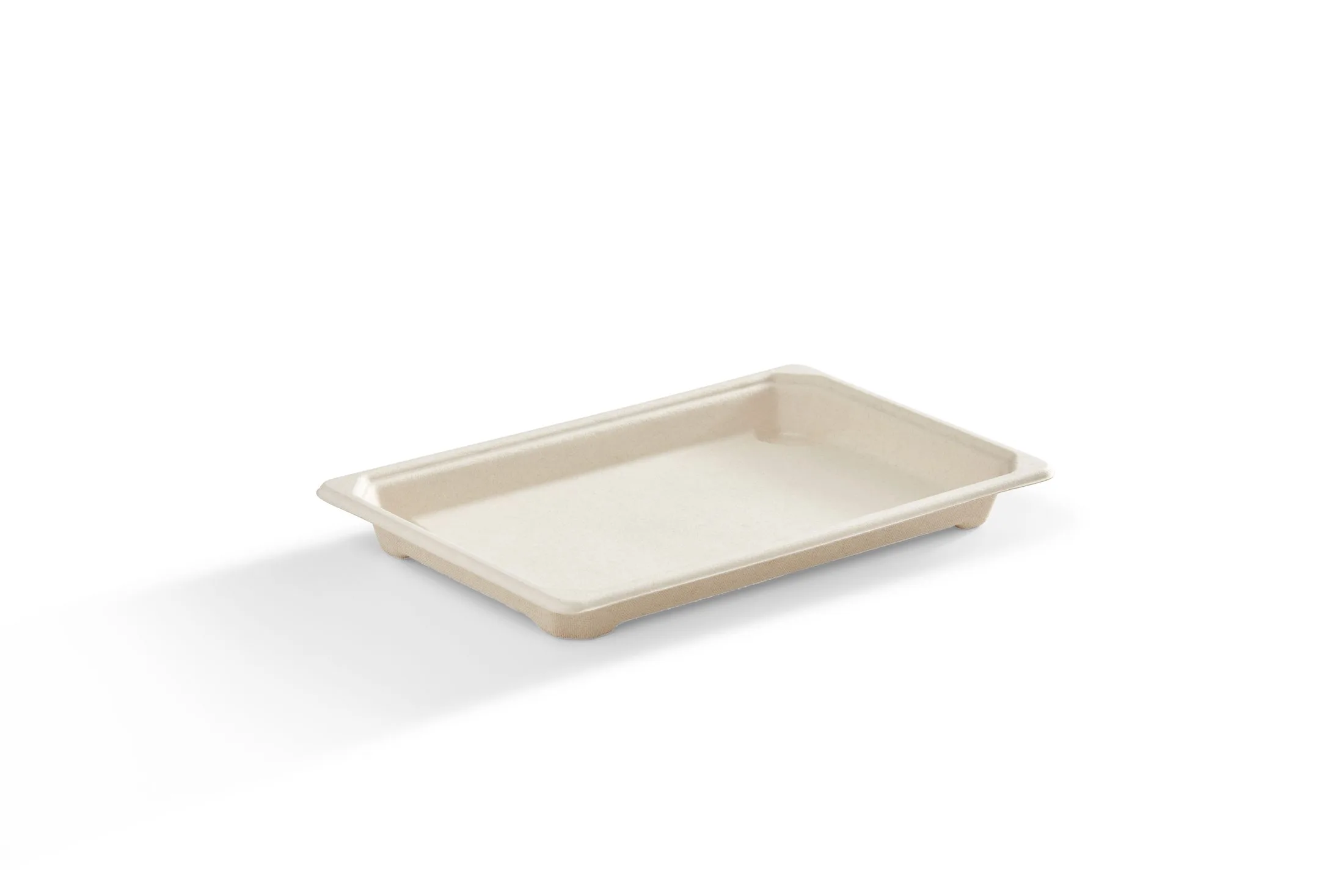 8.5" x 5.3" Medium, Rectangular Fibre Sushi Tray