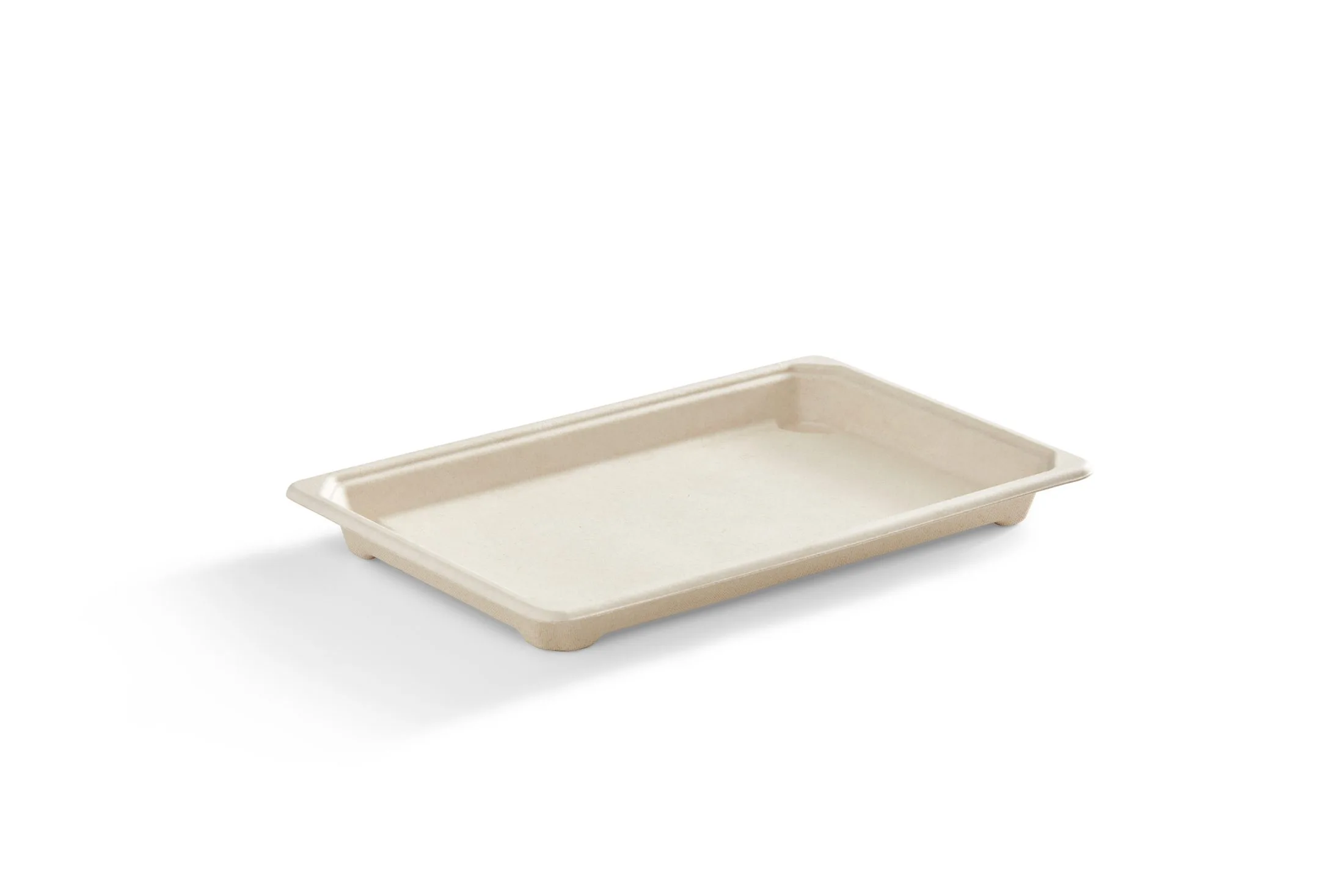 9.3" x 5.7" Large, Rectangular Fibre Sushi Tray