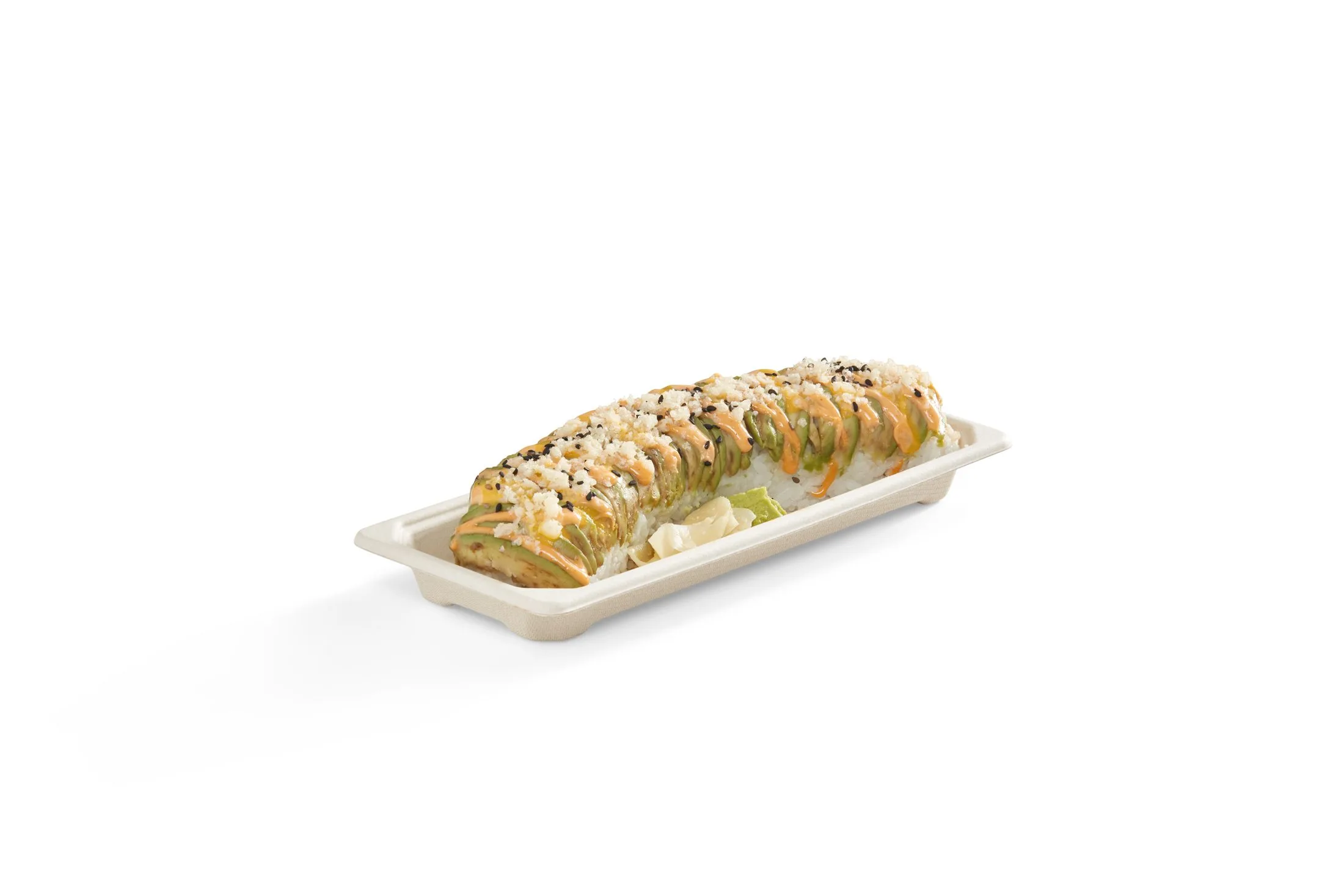 8.7" x 3.6" Slim, Long Fibre Sushi Tray - Image 4