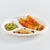 10" Round Fibre 3-Compartment Compostable Plate - Image 2