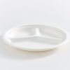 10" Round Fibre 3-Compartment Compostable Plate