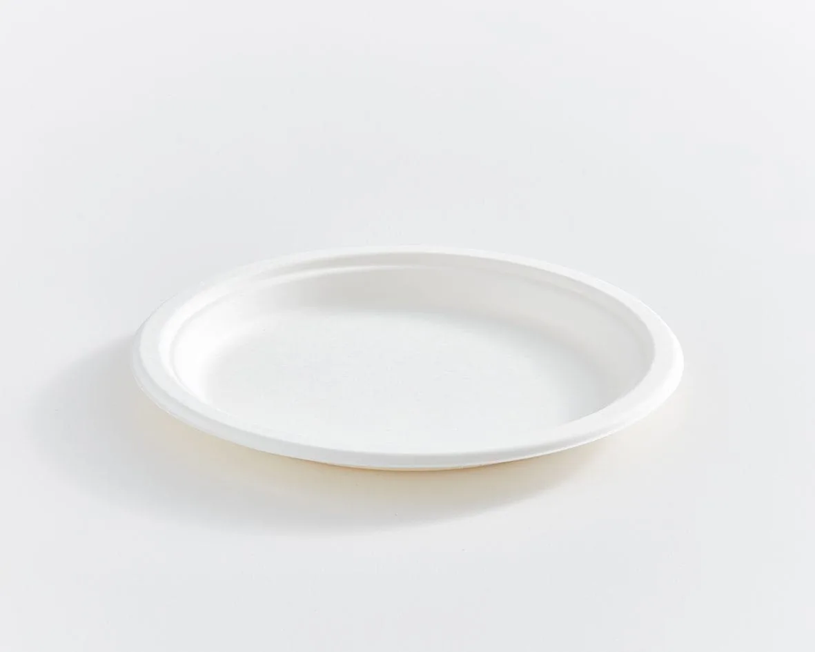 9" Round Fibre Compostable Plate