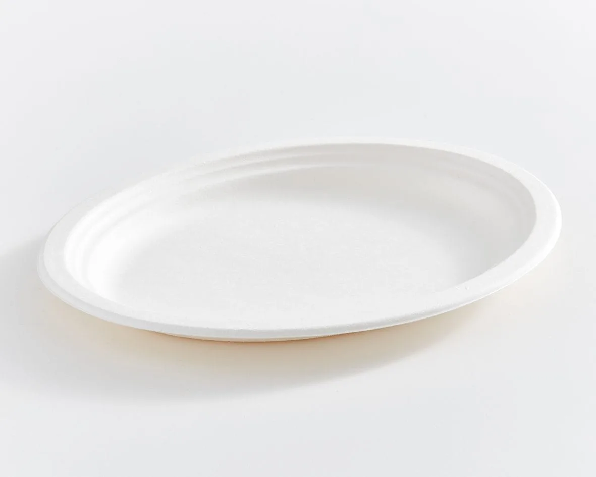 12.5" Oval Fibre Compostable Plate