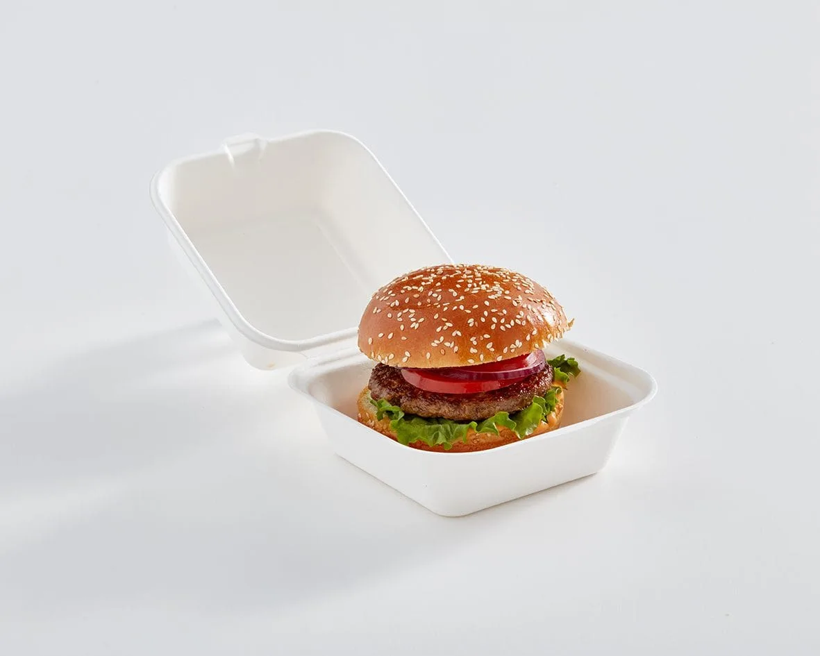 6" x 6" x 3" Fibre Hinged Lid Container - Image 2