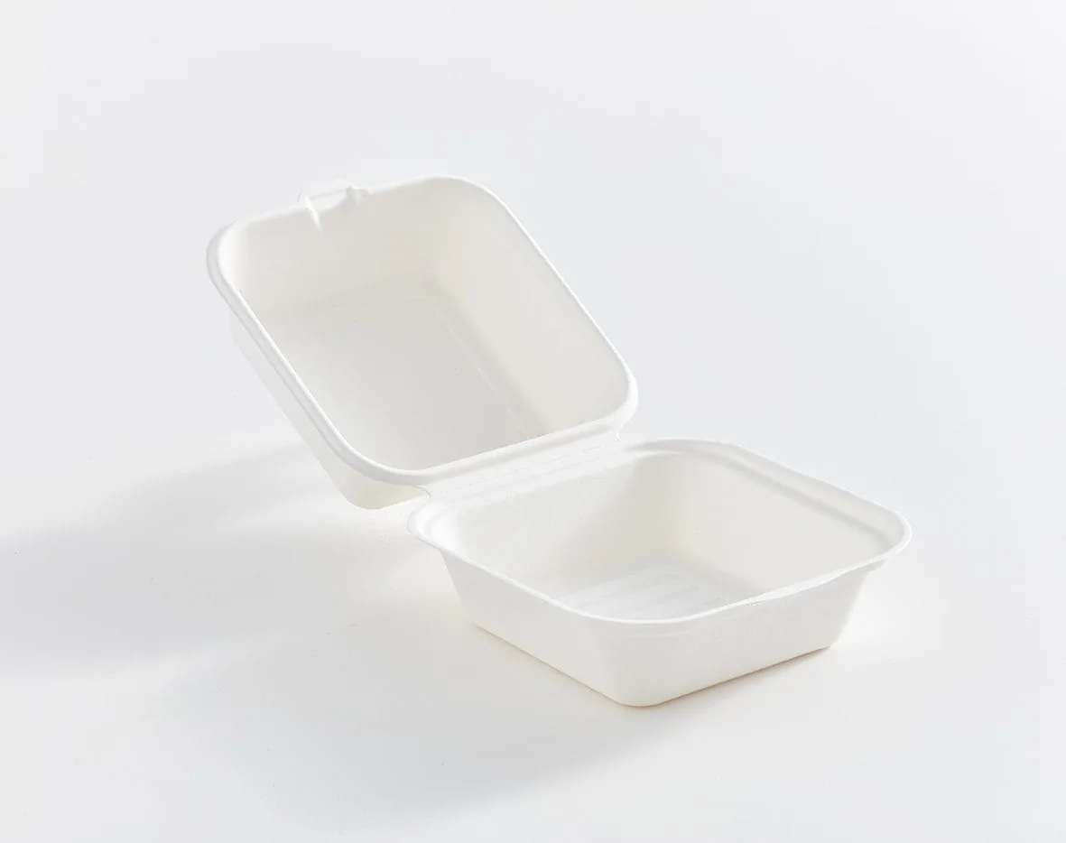 6" x 6" x 3" Fibre Hinged Lid Container