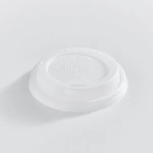 CPLA Lid for 8 oz Paper Cups, Compostable, Qty 50