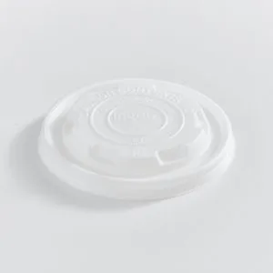 Opaque CPLA Lid for 8 oz PLA-Lined Paper Food Containers, Qty 50