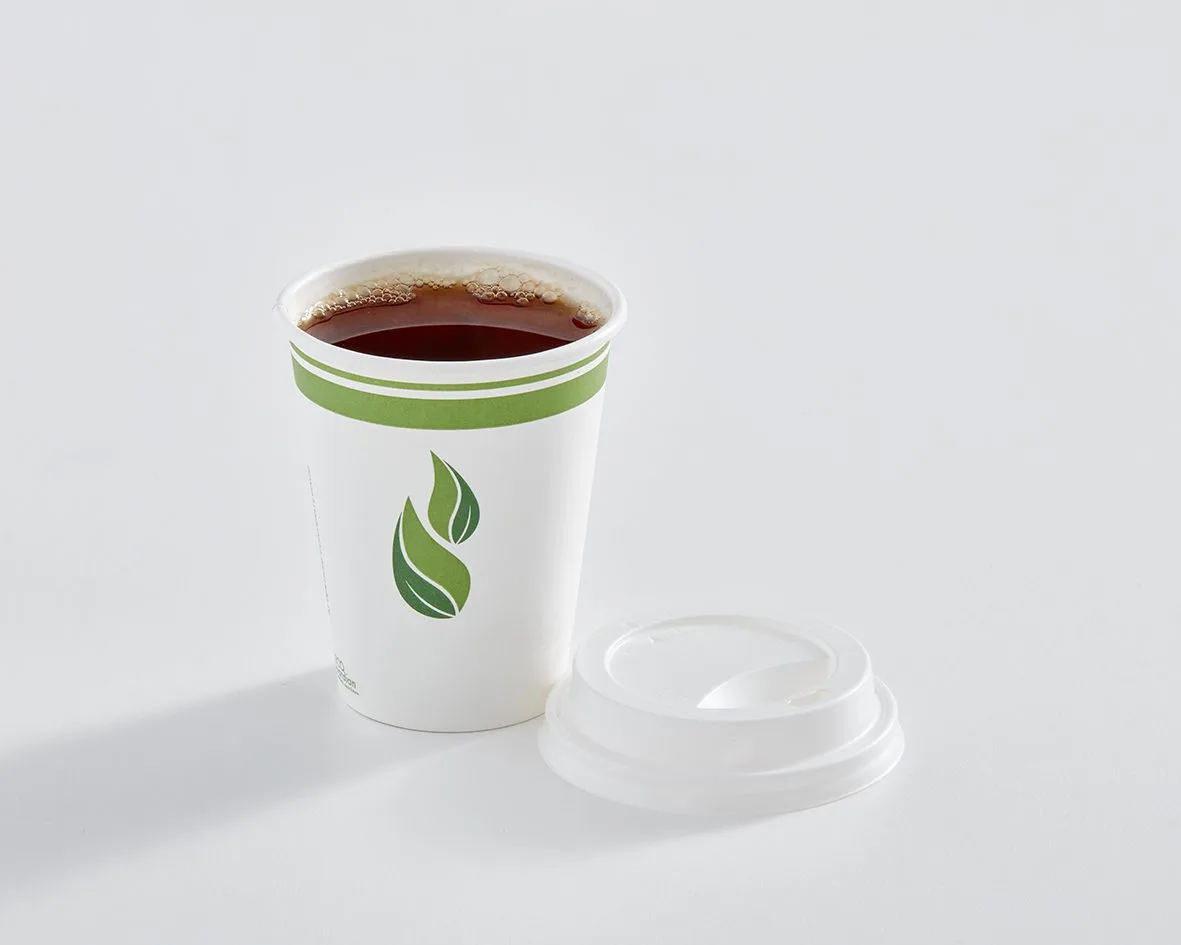 8 oz PLA-Lined Single Wall Paper Cup, Compostable, Qty 50 - Image 2