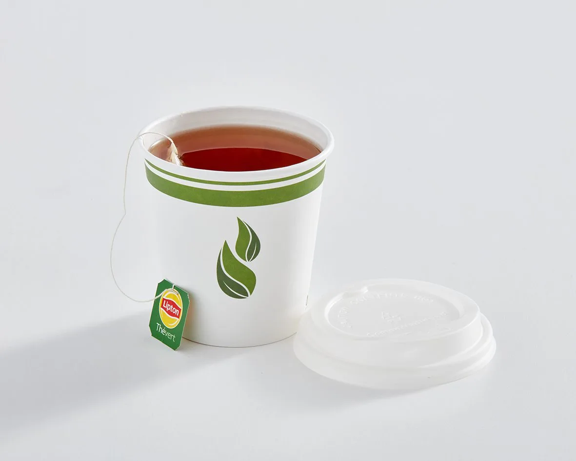 12 oz PLA-Lined Single Wall Paper Cup, Compostable, Qty 50 - Image 2