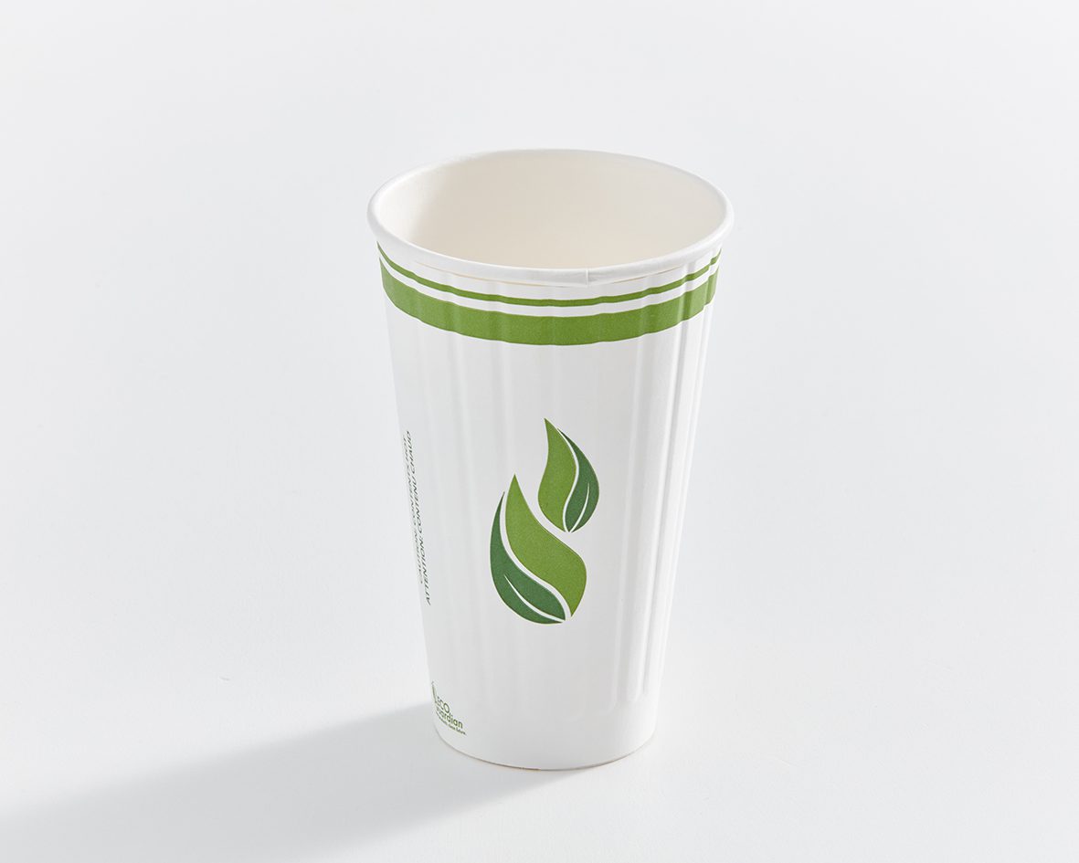 Custom Printed 16 oz Compostable Insulated Paper Coffee Cups