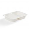 2-Compartment Rectangular Compostable Container