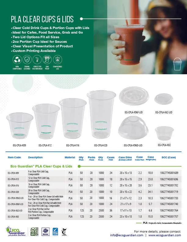 CPLA Lid for 10-20 oz Paper Cups, Compostable, Qty 50 - Image 3