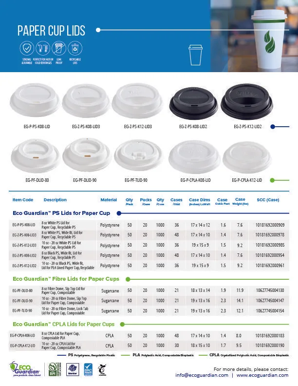 10 - 20 oz Recyclable PS Lid for Cups - Image 3