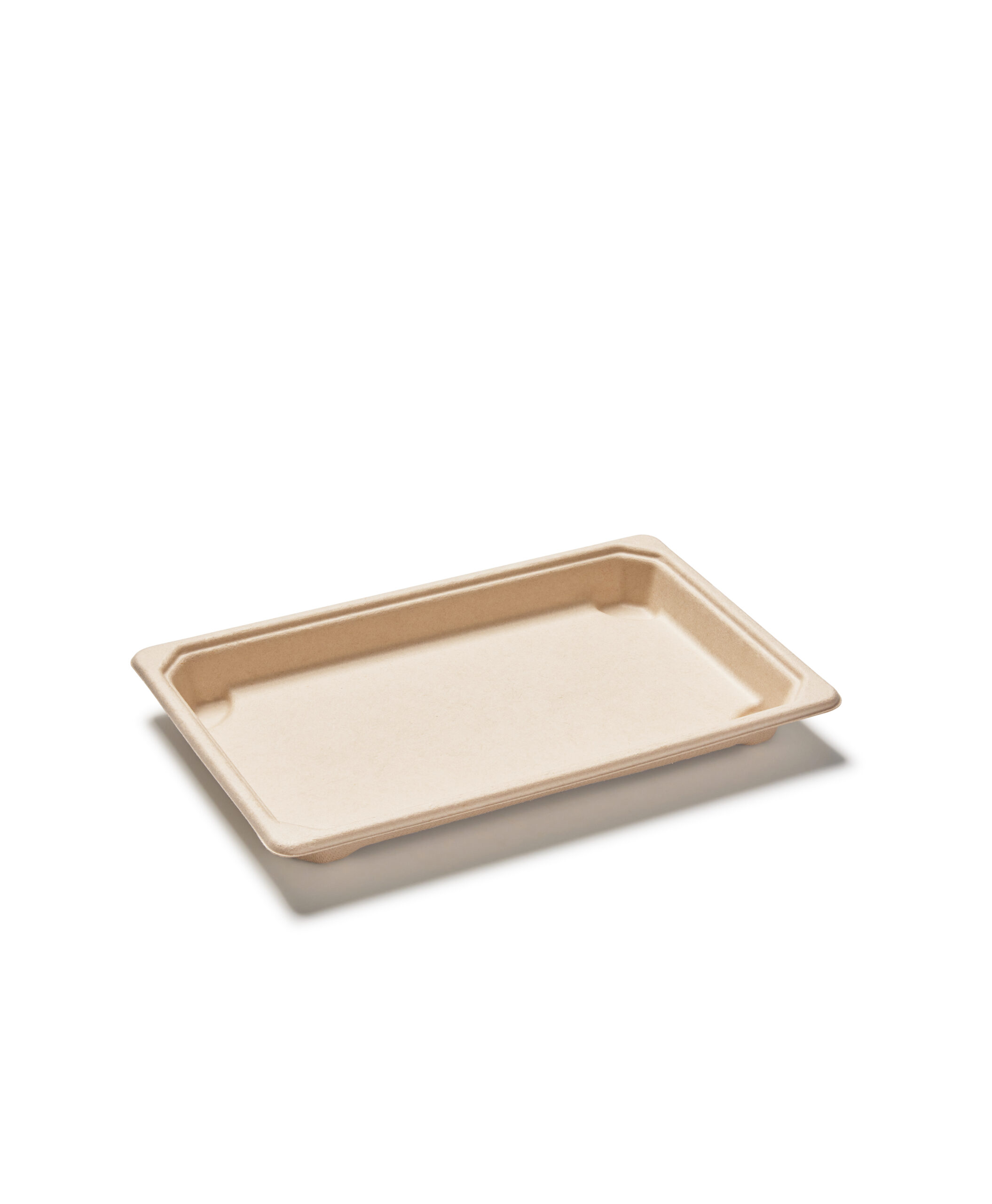 8.5" x 5.3" Medium, Rectangular Fibre Sushi Tray - Image 2