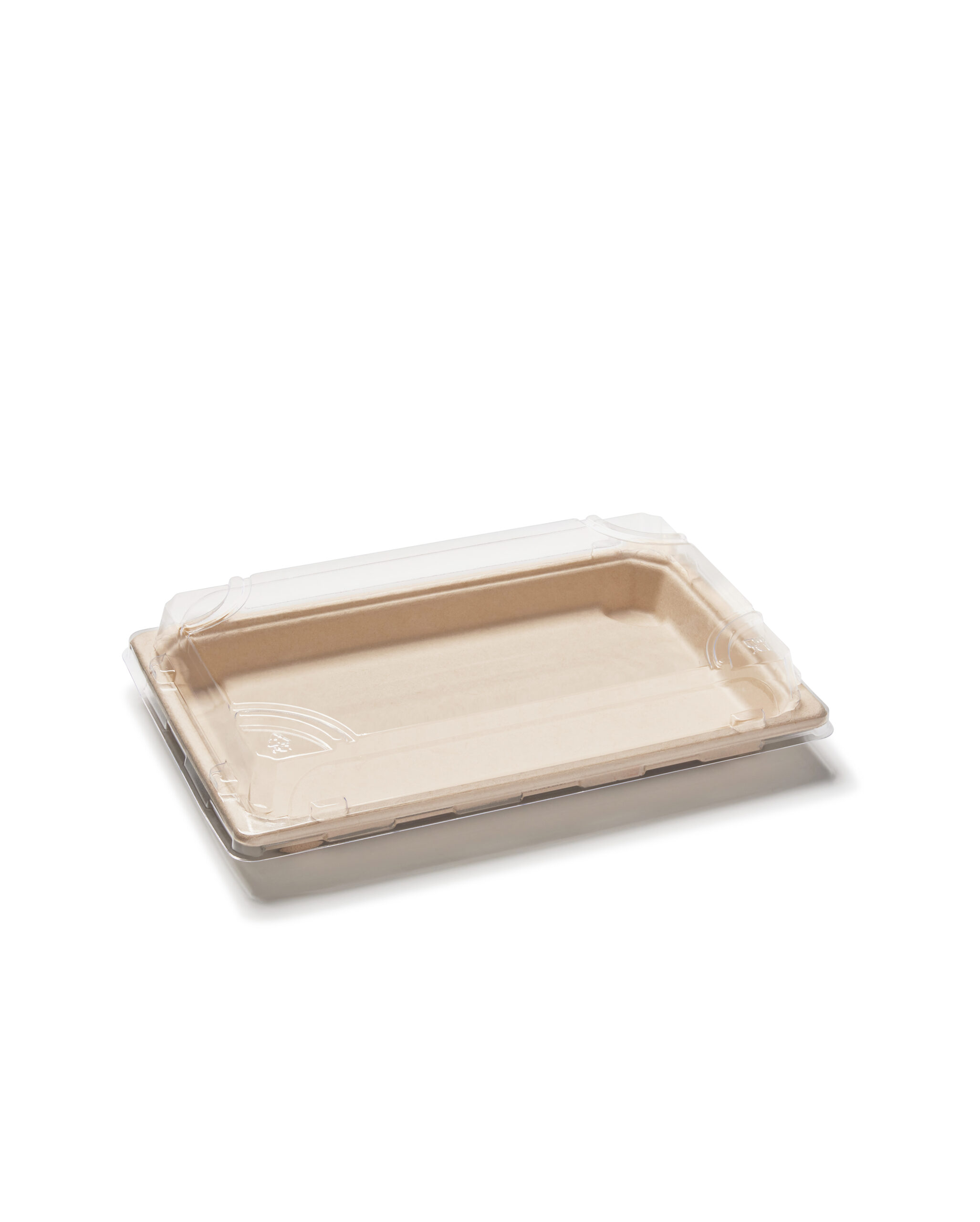 8.5" x 5.3" Medium, Rectangular Fibre Sushi Tray - Image 3