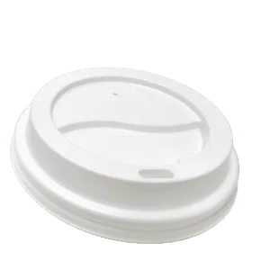 PP White Dome Lids for 10-20 oz Cups, Recyclable, Qty 100