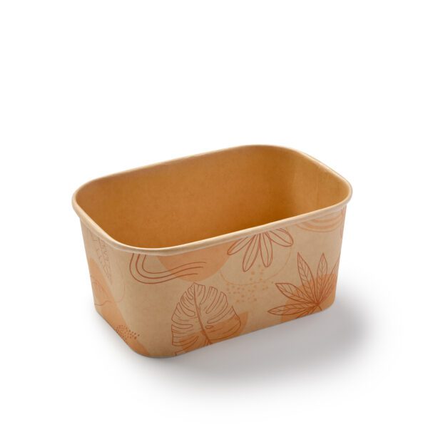 rectangular bamboo bowl