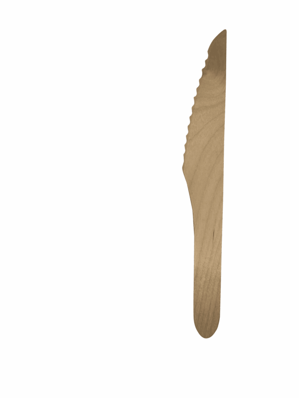 6.5" Wooden Knife, Individually Wrapped, Compostable, Qty 100 - FSC 100% Certified - Image 6