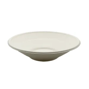 24 oz Wide Mouth Round Fibre Bowl, Compostable Bagasse