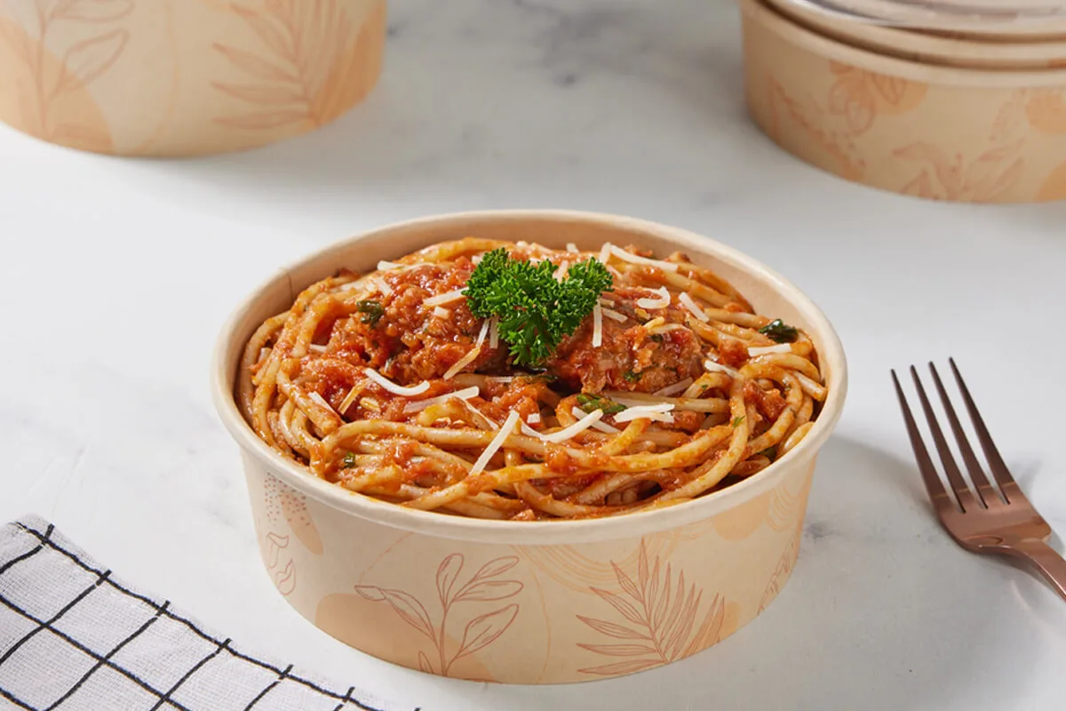 Forest Collection / 26 oz PLA-Lined Round Bamboo Bowl / Compostable, Qty 50 Containers - Image 3